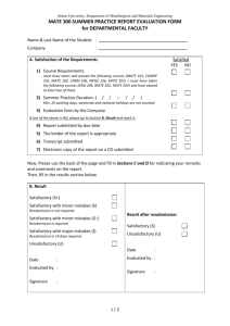 mate 300 summer practice report evaluation form by departmental