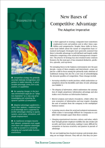 New Bases of Competitive Advantage: The Adaptive Imperative