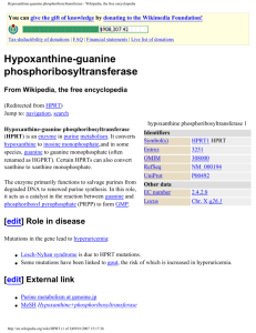 Hypoxanthine-guanine phosphoribosyltransferase