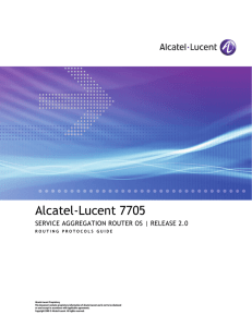 Alcatel-Lucent 7705 SERVICE AGGREGATION ROUTER OS