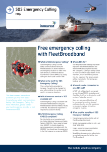 Free emergency calling with FleetBroadband
