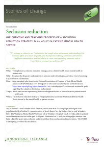 Implementing and tracking progress of a seclusion reduction strategy