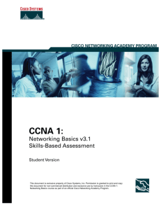 CCNA 1 Skills-Based Final Exam