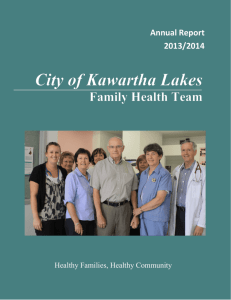Annual Report 2013/2014 - City of Kawartha Lakes Family Health