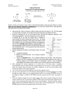 Grignard Reaction Preparation of Triphenylmethanol