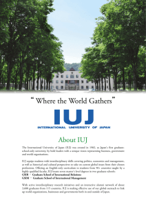 Where the World Gathers - International University of Japan