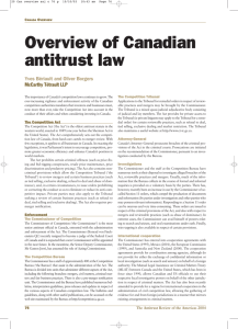 Overview of Canadian antitrust law