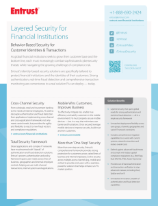Layered Security for Financial Institutions: Behavior-Based