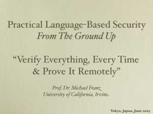 Practical Language-Based Security From The Ground Up “Verify