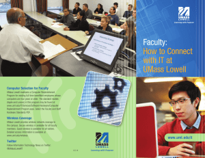 Faculty: How to Connect with IT at UMass Lowell