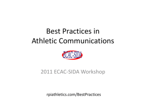 Best Practices in Athletic Communications