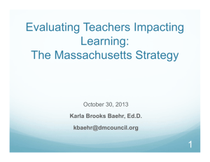 Evaluating Teachers Impacting Learning