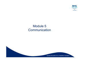 Communication - NHS Education for Scotland