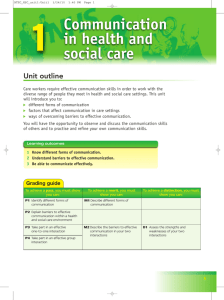 Communication in health and social care