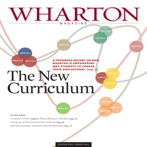 A PROGRESS REPORT ON HOW WHARTON IS EMPOWERING