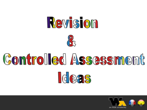'Speaking Controlled Assessment' preparation tool
