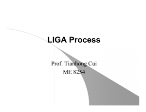 Lecture 12: LIGA Process