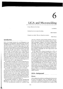 LIGA and Micromolding