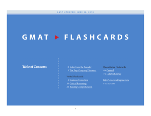 GMAT FLASHCARDS