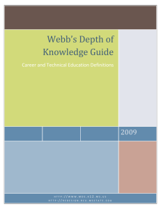Webb's Depth of Knowledge Guide