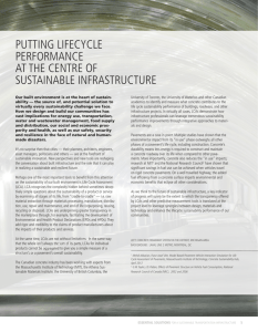 putting lifecycle performance at the centre of sustainable infrastructure