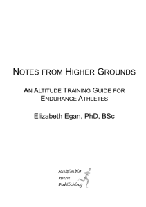 NOTES FROM HIGHER GROUNDS
