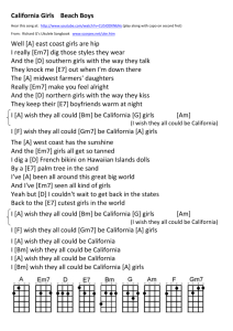 California Girls - Richard G's Ukulele Songbook