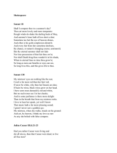 Shakespeare Sonnet 18 - Gordon State College