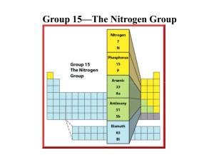 Group 15—The Nitrogen Group