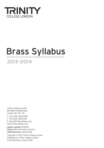 Brass Syllabus - Trinity College London