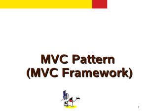 MVC Pattern (MVC Framework)