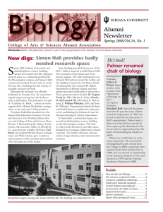 Alumni Newsletter - Department of Biology
