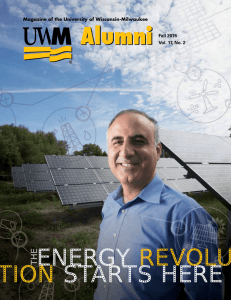 energy revolu tion starts here - University of Wisconsin–Milwaukee