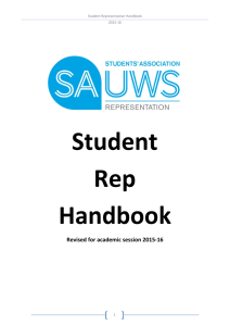 Student Representative Handbook