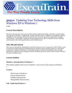 50311: Updating Your Technology Skills from Windows XP to