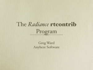 The Radiance rtcontrib Program