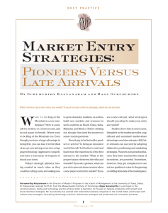 Market Entry Strategies - Wright State University