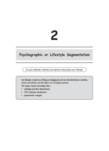 Psychographic or Lifestyle Segmentation - E-Book
