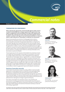 Commercial notes - Australian Government Solicitor