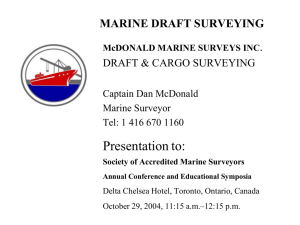 draft surveying - McDonald Marine Surveys, Inc