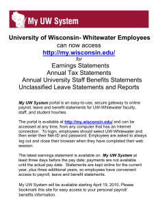 My UW System - University of Wisconsin Whitewater