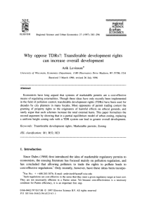 Transferable development rights can increase overall development