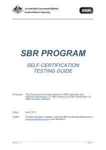 SBR PROGRAM - Standard Business Reporting