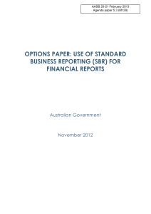 M129 5.3 Options Paper Use Of Standard Business Reporting For