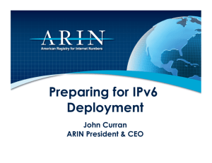Preparing for IPv6 Deployment