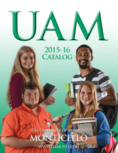 Catalog - University of Arkansas at Monticello