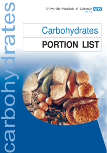 Carbohydrates - Leicestershire diabetes.org.uk