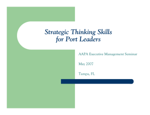 Strategic Thinking Skills for Port Leaders