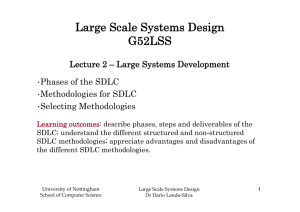 Large Systems Development - School of Computer Science