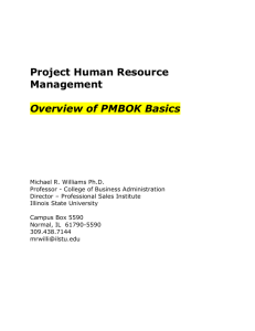 Project Human Resource Management Overview